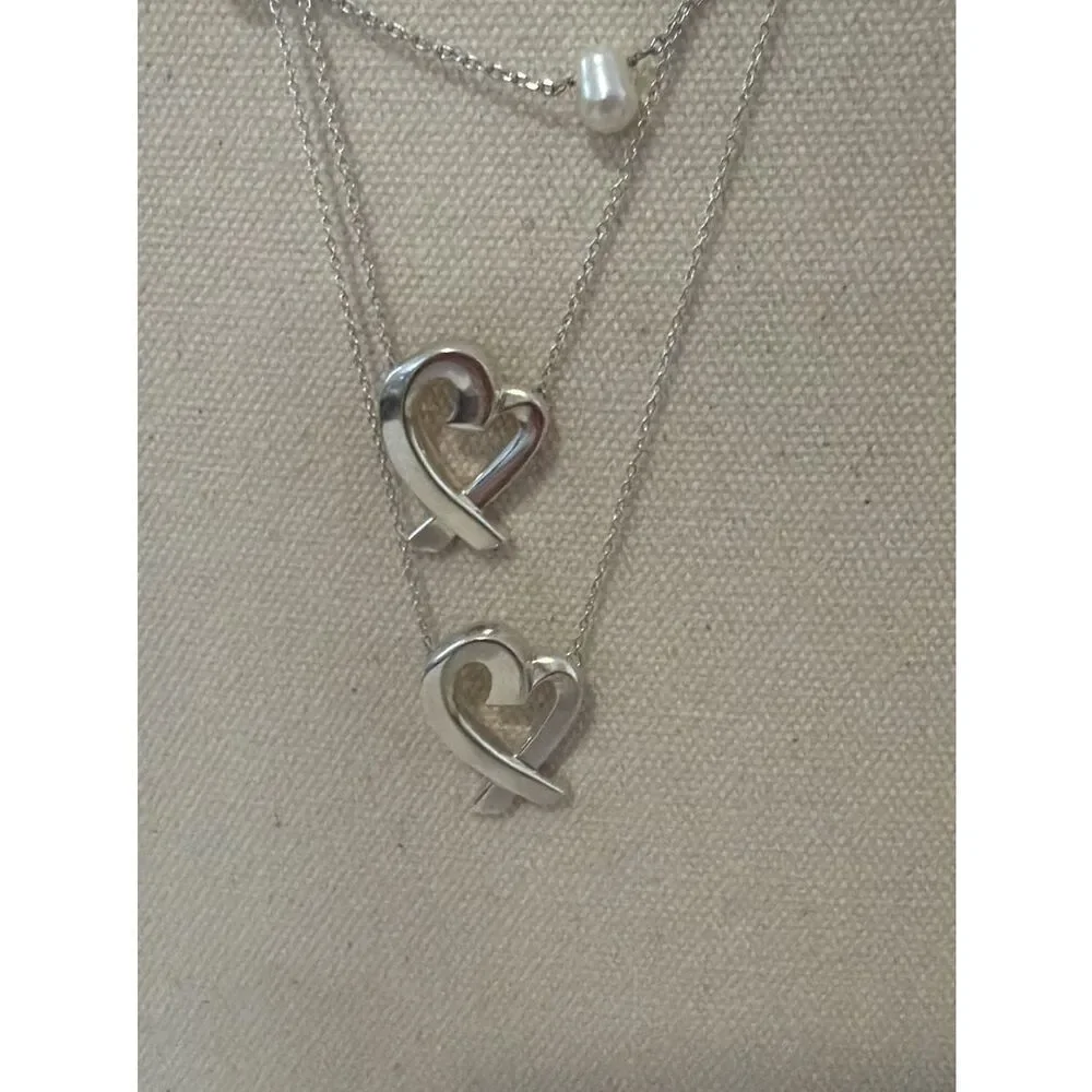 Tiffany & Co Paloma Picasso® Loving Heart Pendant 925 necklace Vintage GORGEOUS